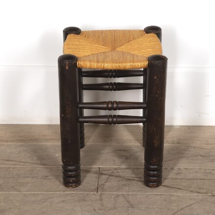 20th Century French Ebonised and Rush Seated Stool ST6422817