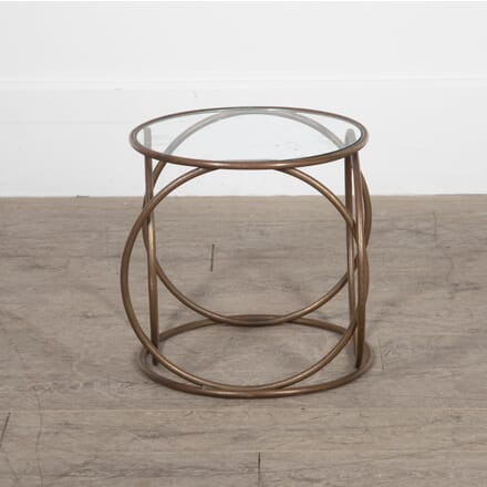 Mid-Century French Gilded and Etched Brass Side Table CO0430164