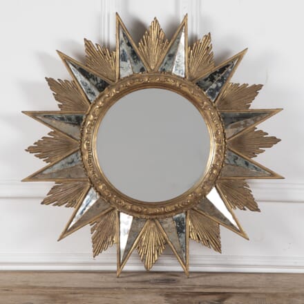 Mid Century Gallerie Etienne Giltwood Sun Mirror MI2328424