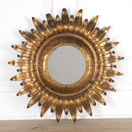 20th Century Gilt Metal Sun Mirror MI3424955