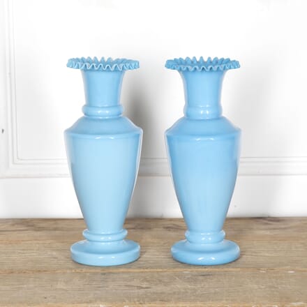 Pair of 20th Century Italian Blue Glass Vases DA2824530