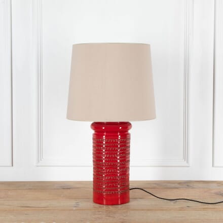 Mid-Century Italian Red Ceramic  Lamp LT4633919