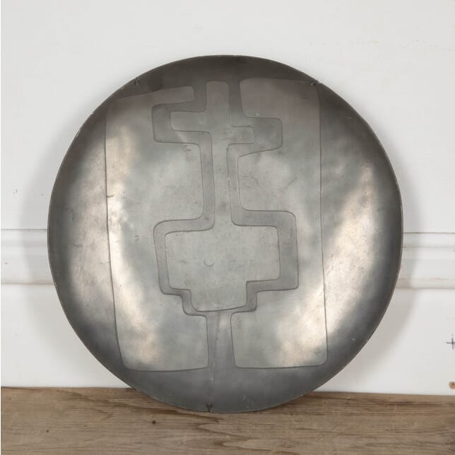 Mid Century Pewter Abstract Design Plate DA2927832