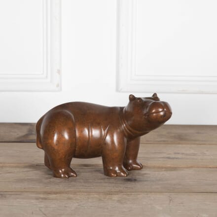 Modernist Bronze Figure of a Hippopotamus by Anita Mandl DA8032432