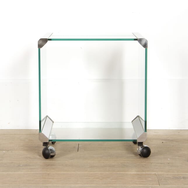 Modernist Chrome and Glass End table CT0517830