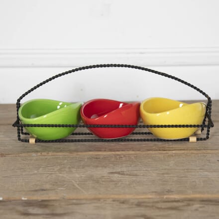 Multicolour Vallauris Aperitif Set in Wire Work Basket DA2925560