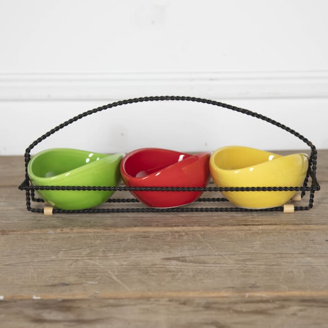 Multicolour Vallauris Aperitif Set in Wire Work Basket DA2925560