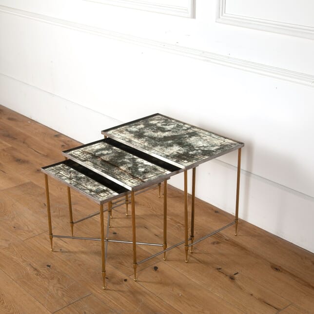 Nest of French Brass and Steel Tables TC3510925