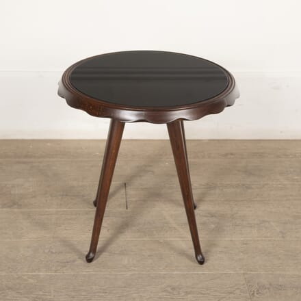 20th Century Italian Occasional Table with Black Glass Top TC3026091