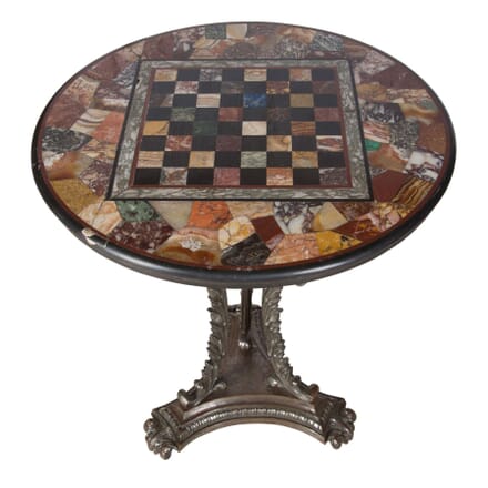 Occasional Table with Specimen Marble Chessboard Top TC0158698