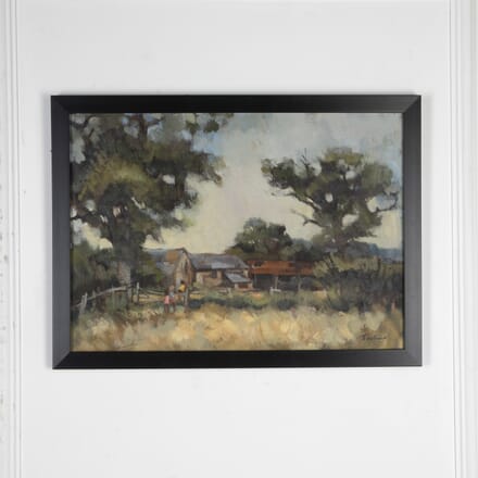 20th Century Oil on Board of a Countryside Scene WD1825326