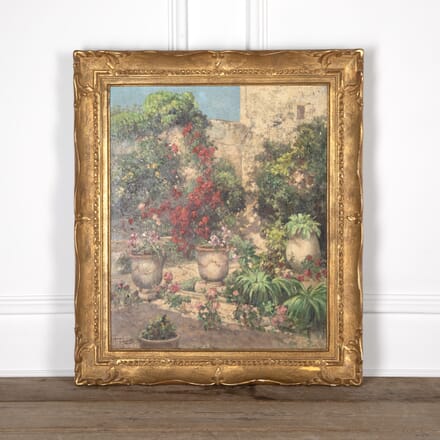 Oil Painting - Garden in Provence Painted by Honore Camos WD0226818