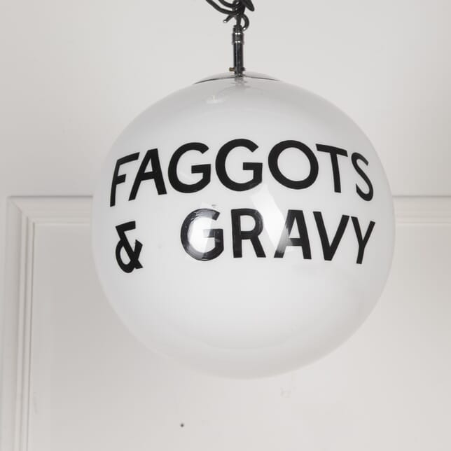 Opaline Glass "Faggots & Gravy" Pendant Light LL5322241
