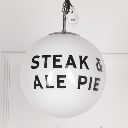 Opaline Glass "Steak & Ale Pie" Pendant Light LL5322245