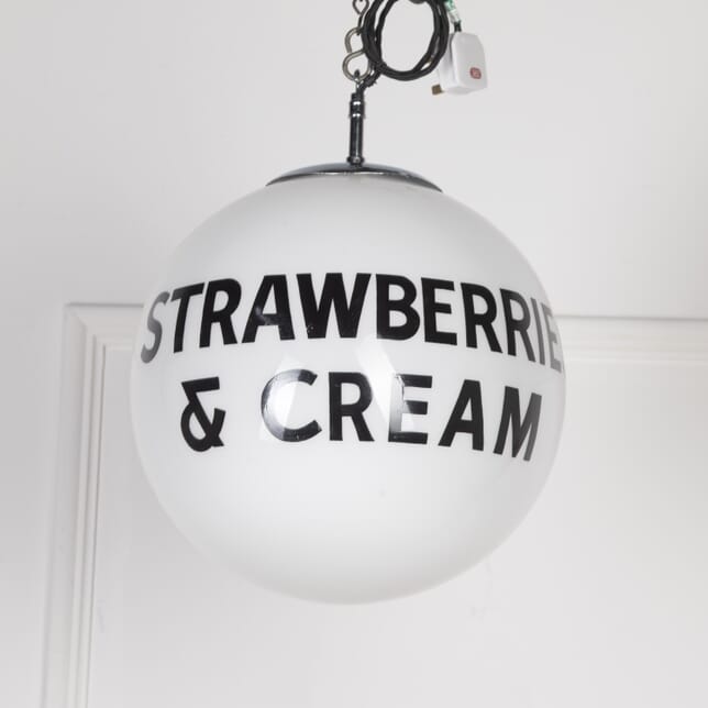 Opaline Glass "Strawberries and Cream" Pendant Light LL5322240