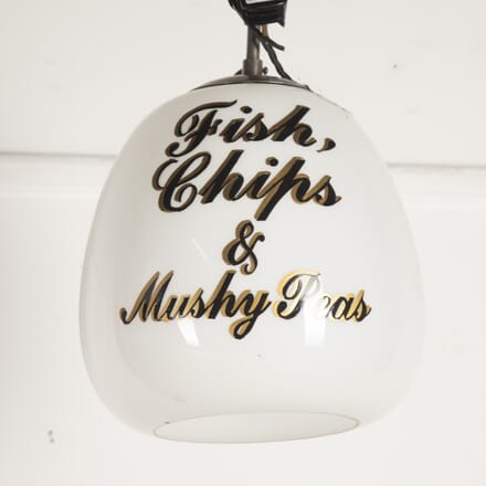 Opaque Glass Fish Chips and Mushy Peas Light LL5318473