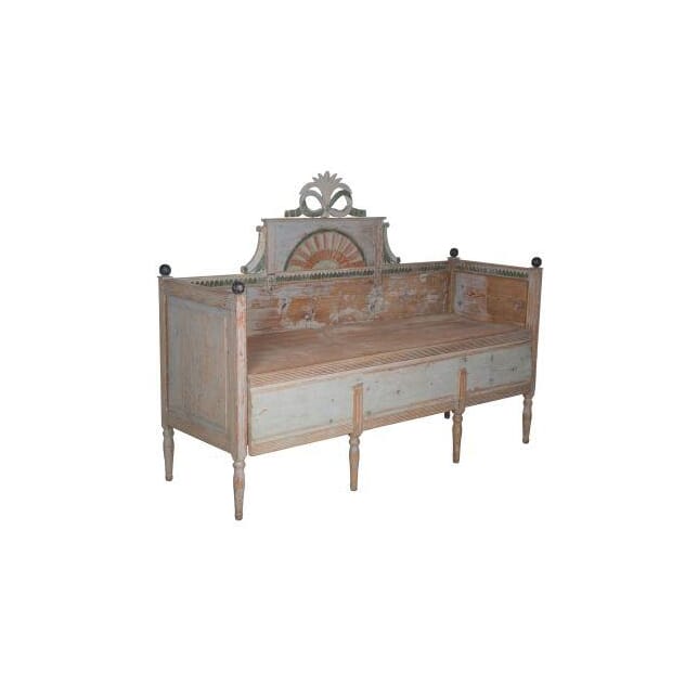 Original Painted Gustavian Bench SB012378