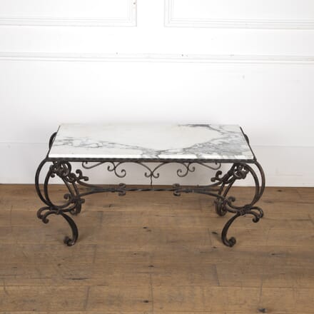 Mid-Century Ornate Wrought Iron Coffee Table CT5822095
