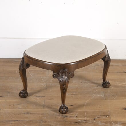 Walnut Oval Stool with Ball and Claw Feet ST1014349