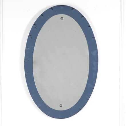 20th Century Oval Blue Edged Mirror MI3022603