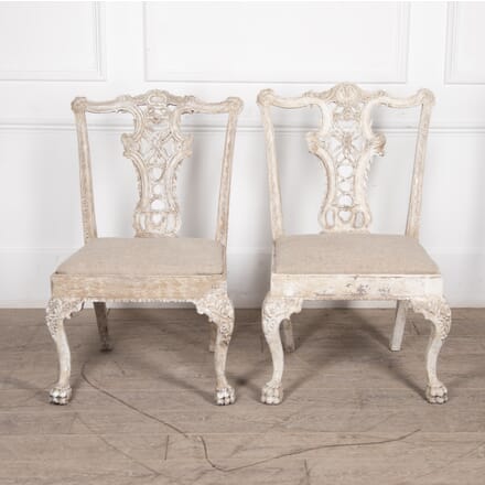 18th Century Painted  Chippendale Side Chairs DA8426010