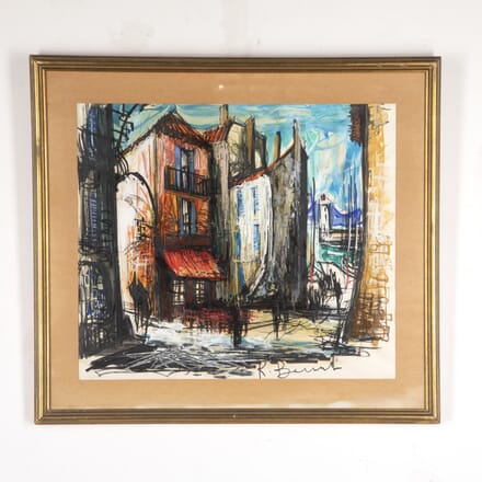20th Century Painted View of St Tropez Signed R Benoit WD2924020
