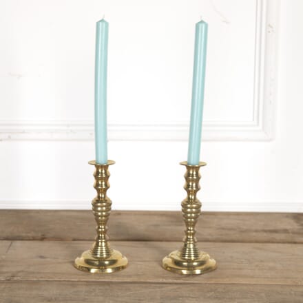 Pair of 19th Century Brass 'Beehive' Candlesticks DA5919402