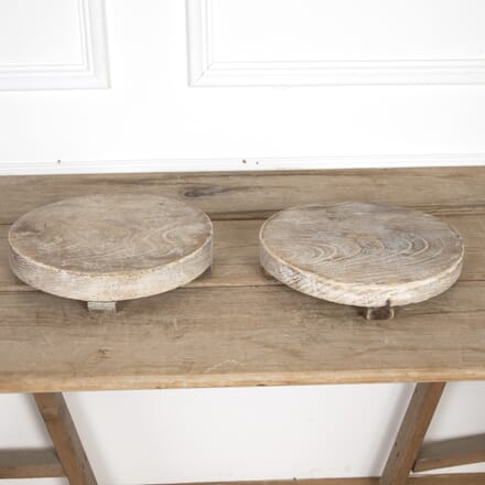 Pair of English 20th Century Wooden Cheese Stands DA3621356