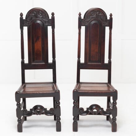 Pair of 17th Century English Oak Side Chairs CH0620441