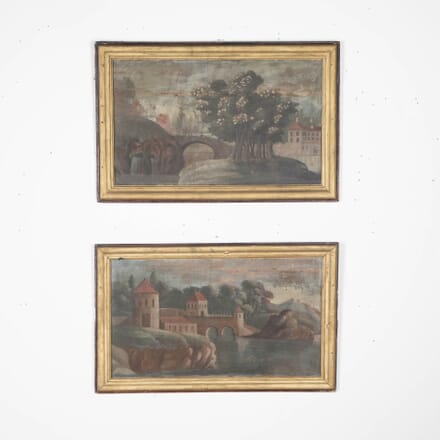 Pair of 18th Century French Landscape Paintings WD7530239