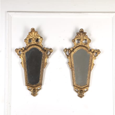 Pair of 18th Century Italian Giltwood Mirrors MI3420225