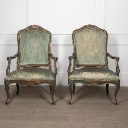 Pair of 18th Century Italian Rococo Chairs CH2829324