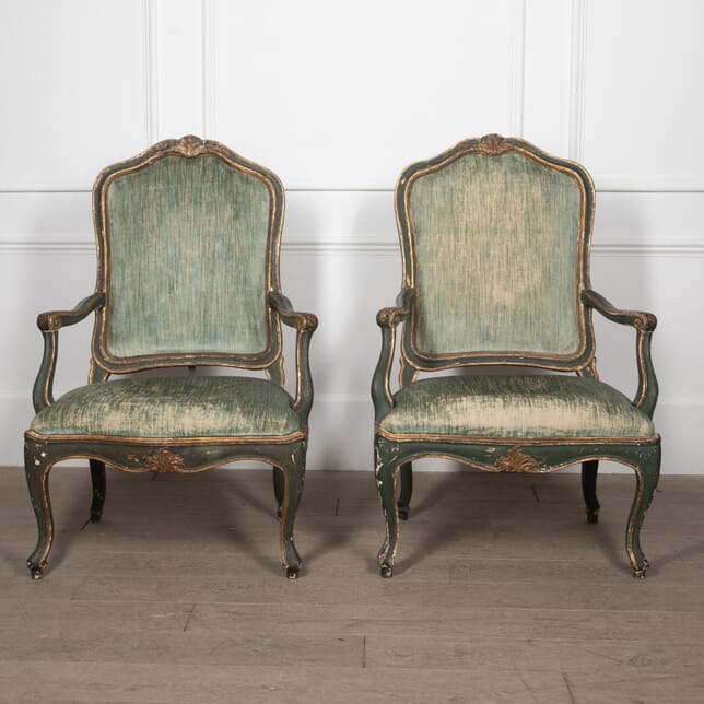 Pair of 18th Century Italian Rococo Chairs CH2829324