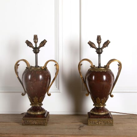 Pair of 18th Century Marble and Ormolu Vase Lamps DA0362208