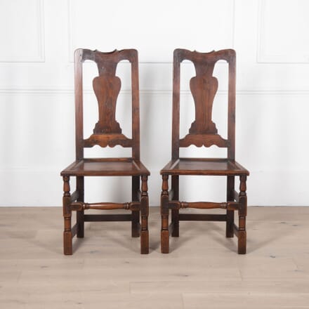 Pair of 18th Century Oak Side Chairs CH6232849