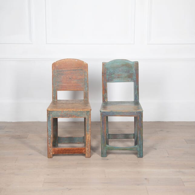 Pair of 18th Century Swedish Folk Art Chairs CH7232963