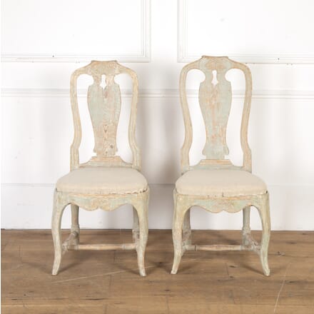 Pair of 18th Century Swedish Rococo Side Chairs CH9018017