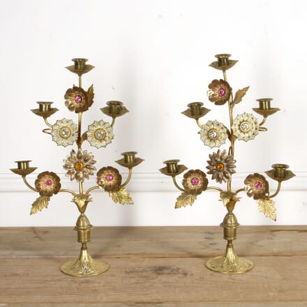 Pair of 19th Century 'Bejewelled' Candleabras DA1517611