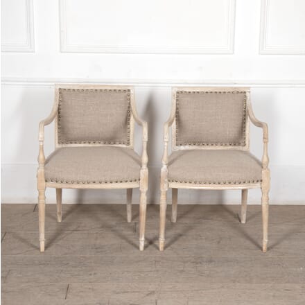 Pair of 19th Century Bleached Armchairs CH8426855