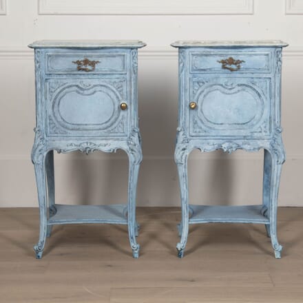 Pair of 19th Century Blue Painted Bedside Tables TA8432838