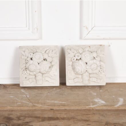Pair of 19th Century Carved Marble Corbels GA6227813