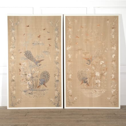 Pair of 19th Century Chinese Embroideries WD2818493