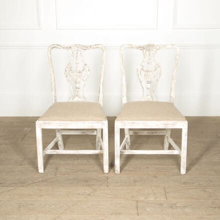 Pair of 19th Century English Painted Side Chairs CH8429506