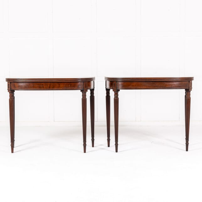 Pair of 19th Century English Regency Mahogany Tea Tables TC0632901