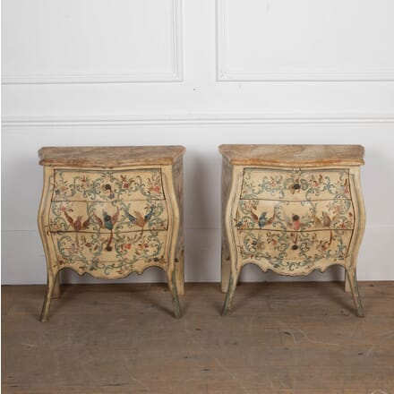 Pair of 19th Century Florentine Painted Commodes CC3427534