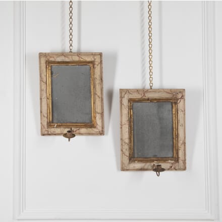 Pair of 19th Century Framed Mirrored Wall Sconces MI2828881