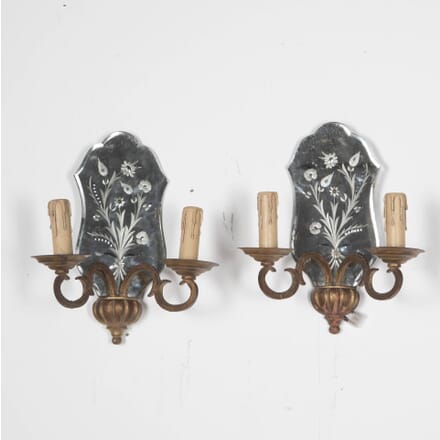 Pair of 19th Century French Mirror Back Wall Lights LW8032527