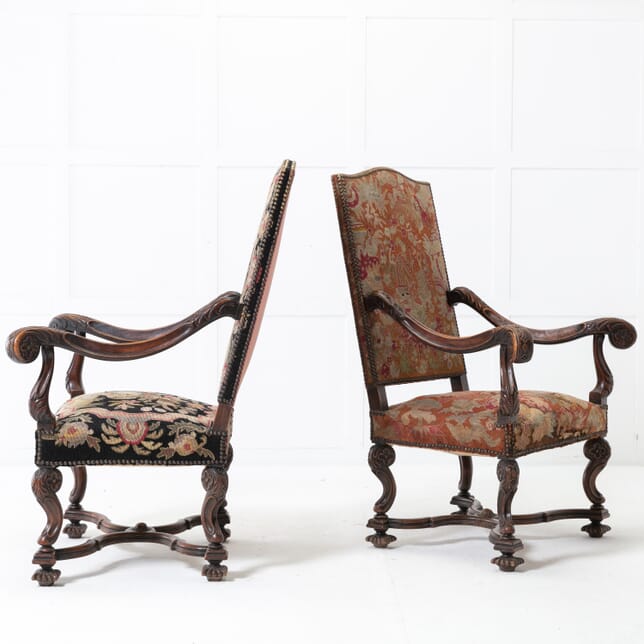 Pair of 19th Century French Tapestry Fauteuils CH0622288