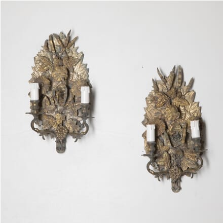 Pair of 19th Century French Tole and Brass Appliques LW1527609