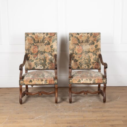 Pair of 19th Century French Walnut Armchairs CH8528609